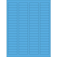 1 3/4 x 1/2" Fluorescent Bright Blue Rectangle Laser Labels-80 Labels per Sheet