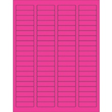 1 3/4 x 1/2" Fluorescent Pink Rectangle Laser Labels-80 Labels per Sheet