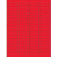 1 3/4 x 1/2" Fluorescent Red Rectangle Laser Labels-80 Labels per Sheet