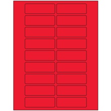 3 x 1" Fluorescent Red Rectangle Laser Labels-20 Labels per Sheet