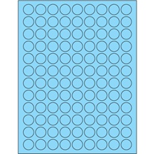 3/4" Fluorescent Green Circle Laser Labels-108 Labels per Sheet