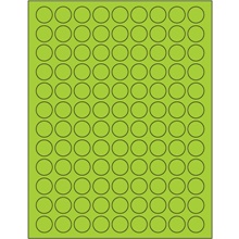 3/4" Fluorescent Orange Circle Laser Labels-108 Labels per Sheet