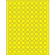 1" Fluorescent Circle Laser Labels