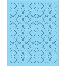 1" Fluorescent Green Circle Laser Labels-63 Labels per Sheet