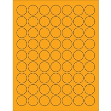 1" Fluorescent Pink Circle Laser Labels-63 Labels per Sheet