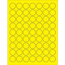 1 1/2" Fluorescent Circle Laser Labels
