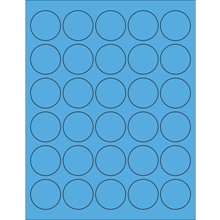 1 1/2" Fluorescent Green Circle Laser Labels-30 Labels per Sheet