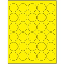 1 5/8" Fluorescent Circle Laser Labels