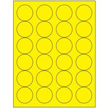 2" Fluorescent Laser Labels
