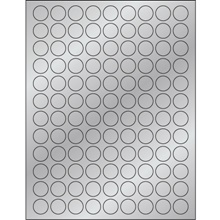 3/4" Silver Foil Circle Laser Labels-108 Labels per Sheet
