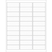 2 5/8 x 1" Clear Rectangle Laser Labels-30 Labels per Sheet