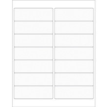 4 x 1 1/3" Clear Rectangle Laser Labels-14 Labels per Sheet