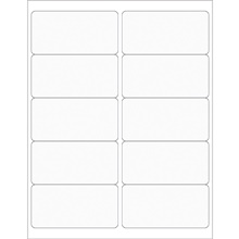 4 x 2" Clear Rectangle Laser Labels-10 Labels per Sheet