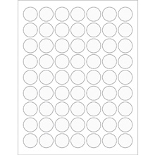 1" Clear Circle Laser Labels-63 Labels  per Sheet