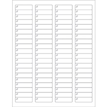 1 3/4 x 1/2" Crystal Clear Rectangle Laser Labels-80 Labels per Sheet