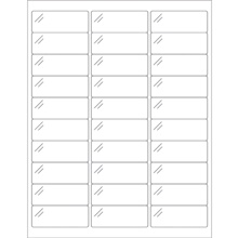 2 5/8 x 1" Crystal Clear Rectangle Laser Labels-30 Labels per Sheet