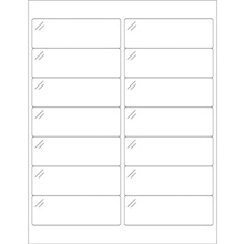 4 x 1 1/3" Crystal Clear Rectangle Laser Labels-14 Labels per Sheet