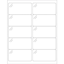 4 x 2" Crystal Clear Rectangle Laser Labels-10 Labels per Sheet