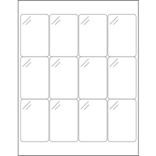 2 x 3 Crystal Clear Rectangle Laser Labels-12 Labels per Sheet