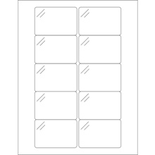 3 x 2 Crystak Clear Rectangle Laser Labels-10 Labels per Sheet