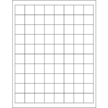 1 x 1" Weather-Resistant Laser Labels-80 Labels per Sheet