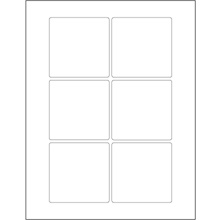 3 x 3" Weather-Resistant Laser Labels-6 Labels per Sheet