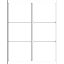 4 x 3 1/3" Weather-Resistant Laser Labels-6 Labels per Sheet