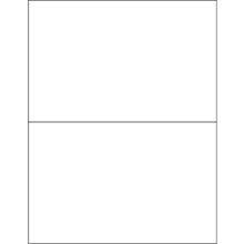 8 1/2 x 5 1/2" Weather-Resistant Laser Labels-2 Labels per Sheet