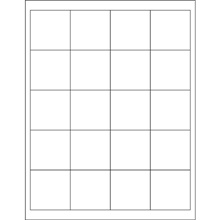 2 x 2" Weather-Resistant Laser Labels-20 Labels per Sheet