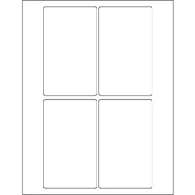 3 x 5" Weather-Resistant Laser Labels-4 Labels per Sheet