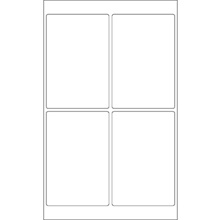 4 x 6" Weather-Resistant Laser Labels-4 Labels per Sheet