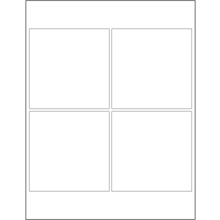 4 x 4" Weather-Resistant Laser Labels-4 Labels per Sheet