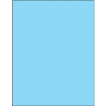 8 1/2 x 11" Fluorescent Pastel Blue Removable Rectangle Laser Labels-1 Label per Sheet