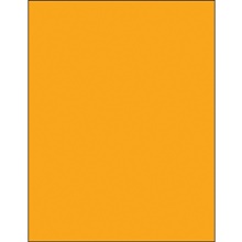 8 1/2 x 11" Fluorescent Orange Removable Rectangle Laser Labels-1 Label per Sheet