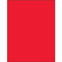 8 1/2 x 11" Fluorescent Red Removable Rectangle Laser Labels-1 Label per Sheet
