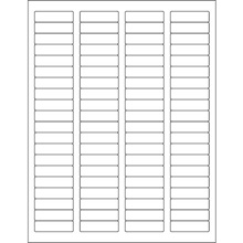 1 3/4 x 1/2" EZ Peel White Rectangle Laser Labels-80 Labels per Sheet