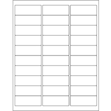 2 5/8 x 1" EZ Peel White Rectangle Laser Labels-30 Labels per Sheet