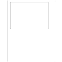 6 13/16  x 4 3/4" Integrated White Laser Labels-1 Label per Sheet