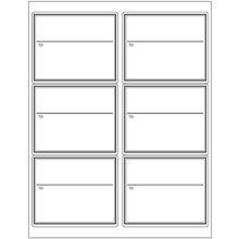 Blank 4 x 3 1/3" To/From Labels - Black-6 Labels per Sheet