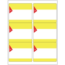 Blank 4 x 3 1/3" To/From Labels - Yellow/Red-6 Labels per Sheet