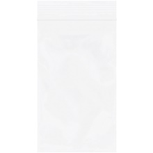 1000-3 x 5" - 2 Mil White Reclosable Poly Bags