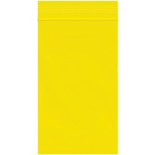 1000-3 x 5" - 2 Mil Yellow Reclosable Poly Bags