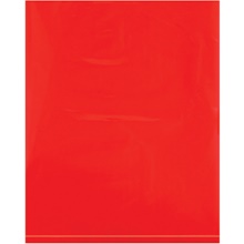 1000-8 x 10" - 2 Mil Red Flat Poly Bags