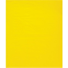 1000-15 x 18" - 2 Mil Yellow Flat Poly Bags