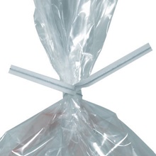 2000-5 x 5/32" White Paper Twist Ties