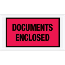 5 1/2 x 10" Red "Documents Enclosed" Envelopes