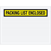 6 3/4 x 5" Yellow "Packing List Enclosed" Envelopes