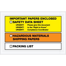 6 1/2 x 10" "Important Papers Enclosed" SDS Envelopes