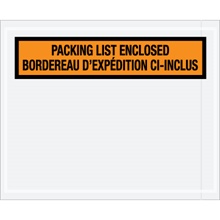4 1/2 x 5 1/2" Bilingual Packing List Envelopes English/French