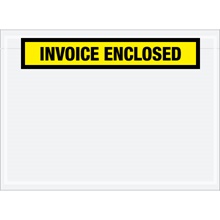 7 1/2 x 5 1/2" Yellow "Invoice Enclosed" Envelopes